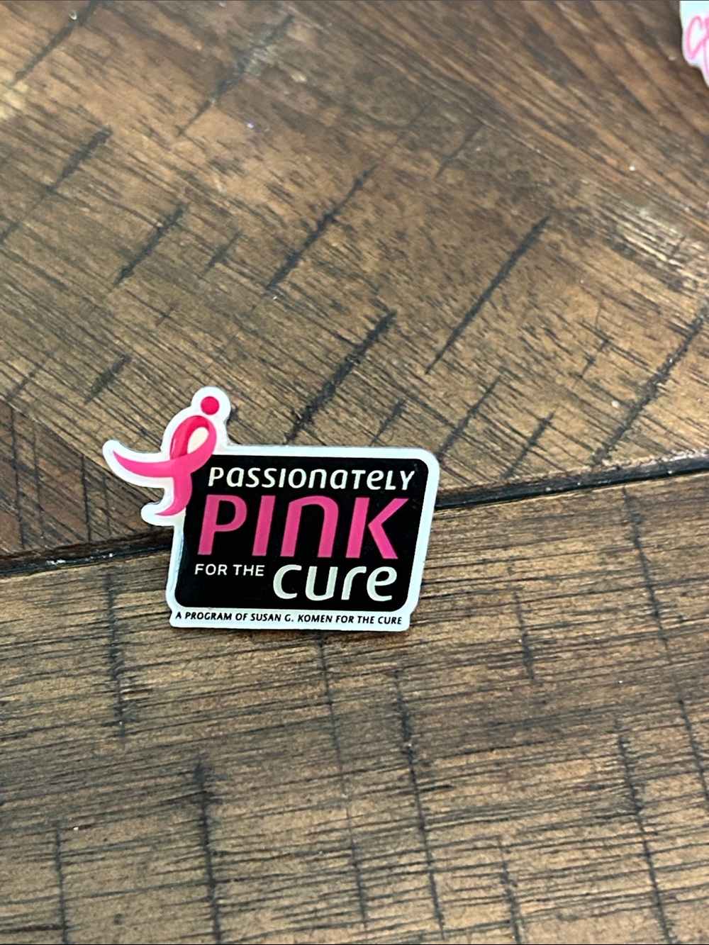 Susan G. Komen Passionately Pink For The Cure Sticker - Pink